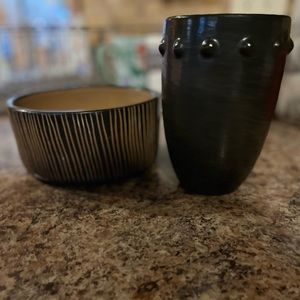 Roger Calero pottery bowl and cup